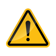 High risk danger sign vector with transparent background