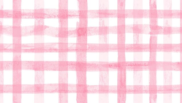 Pink watercolor plaid design, ideal for background in editorial layouts