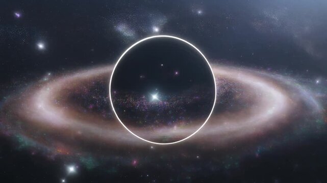 Mesmerizing Black Hole with Swirling Accretion Disk in Deep Space