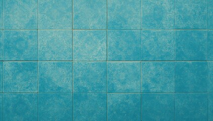 Vintage retro turquoise blue tiled backdrop, suitable for editorial header background