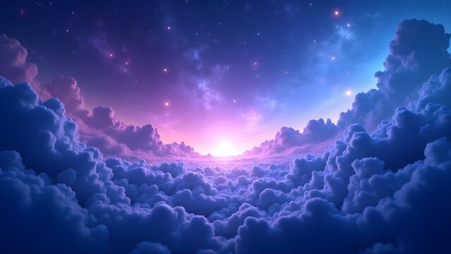 Beautiful Sky night space ans star cloud