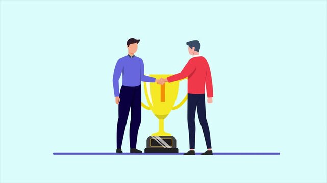 Animated video of goal client first award. Client First concept. Full length animation illustration. High quality&nbsp;4k&nbsp;footage