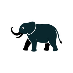 elephant cartoon isolated on white