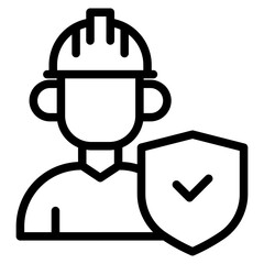 Contruction worker icon in vector illustration