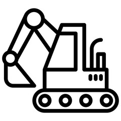 Exavator icon in vector illustration