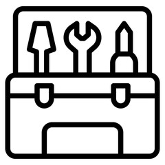 Tools box icon in vector illustration
