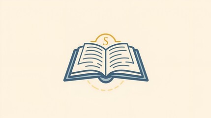 Lucid Origin Open Book Logo in Linear Style Design