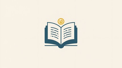 Lucid Origin Open Book Logo in Linear Style Design