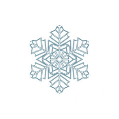 Geometric Snowflake &ndash; Winter Vector Icon
