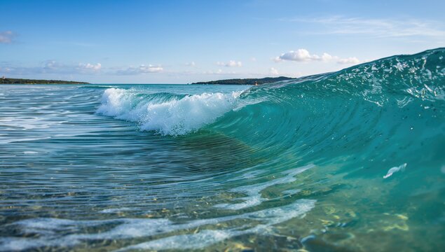 Waves crashing against rocks, potential erosion risk