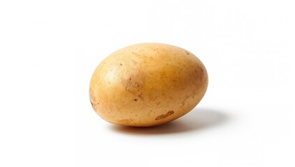 Fototapeta premium Potato on a white surface, fiber-dense choice