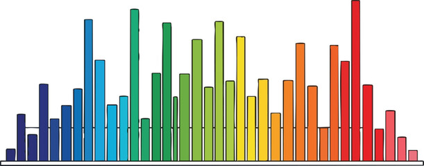Spectrum Bar Chart Abstract Colorful Gradient Visual Representation
