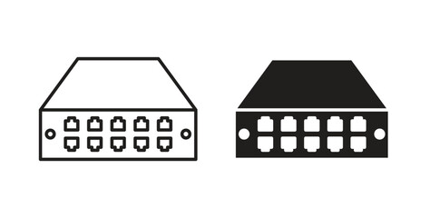 Network switch icon. Symbol, logo illustration. graphic icon set