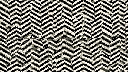 Seamless zigzag line pattern in black, suitable for background design and layouts