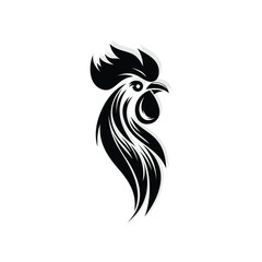 head rooster isolated on white background
