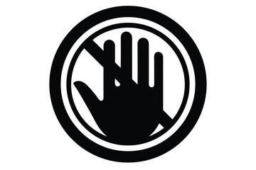 no touch vector icon silhouette