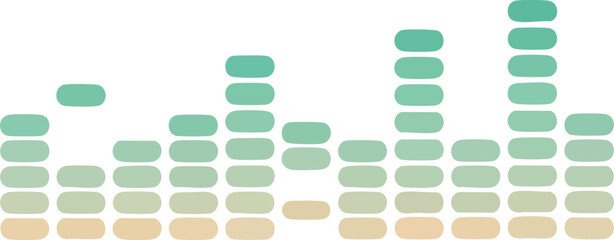 Digital Soundwave Spectrum An Abstract Visualization of Audio Frequency in Mint and Beige