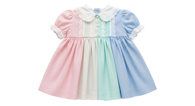 Pastel rainbow dress, a charming design