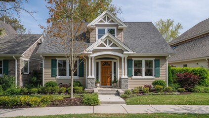 Vintage cottage-style residence in a suburban neighborhood, preservation