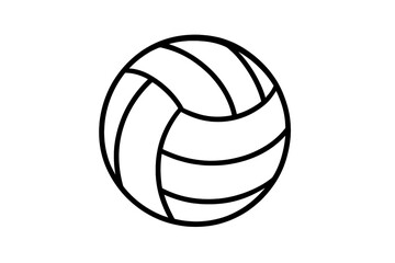 Classic volleyball design featuring bold black outline for sports graphic element