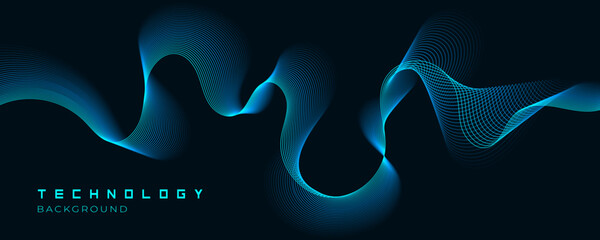 Novo Glowing abstract vector wavy Line., Different Color in Dark background for AI and all Digital Communications.
