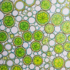 Leaf Stomata Technical Drawing