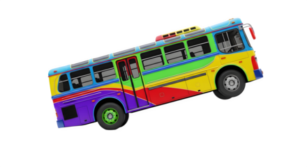 Colorful bus, a vibrant mode of transport