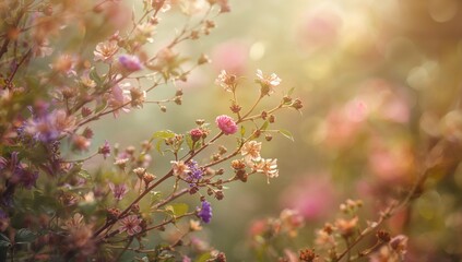 Summer floral patterns in vibrant colors, ideal for seasonal decoration