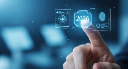 Concept of initiating future plans, security, and digital data activation in 2026