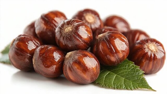 chestnuts isolated on white background