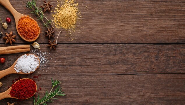 Collection of spices and herbs, culinary applications, Earth Day