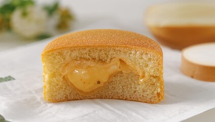 Thai cake pastry, a beloved treat made with peanut bean and egg yolk, fiber-dense choice