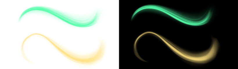 PNG image of Glowing light trails transparent overlay graphic resource 