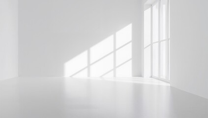 Fototapeta premium Bright loft with large window, ideal for natural light and modern living