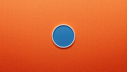Hexagonal orange texture featuring a blue circle with a white border, suitable for UI backdrop