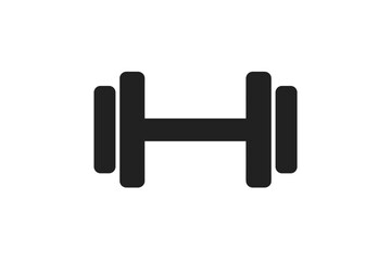 Simple black dumbbell weight used for fitness, strength training, and gym workouts