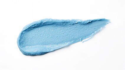 The blue texture of the face mask is set against a white background, emphasizing its cosmetic benefits for skin care and hair beauty