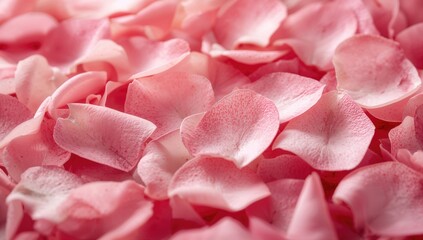 Fototapeta premium Rose petals background ideal for text overlay, suitable for Valentine's Day