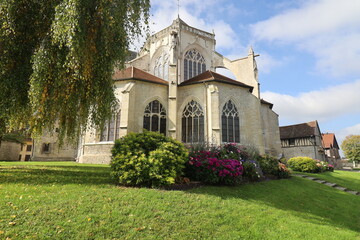 Naklejka premium Eglise Saint Etienne, église de style gothique, ville de Bar sur Seine, département de l'Aube, France