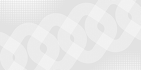 Interwoven White Line Pattern on Halftone Gray Background