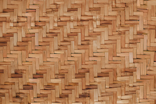 Intricate craftsmanship and texture of amakan or sawali, a Filipino traditional woven split bamboo sheet use to make native house and furniture