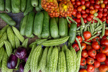 fresh vegetables at the market