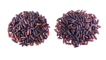 Pile of Rice Berry Dry Seeds, Organic Whole Grain Concept.