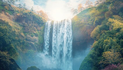 Celestial cascade, the grandeur of the natural world, and unique creations crafted with AI technology