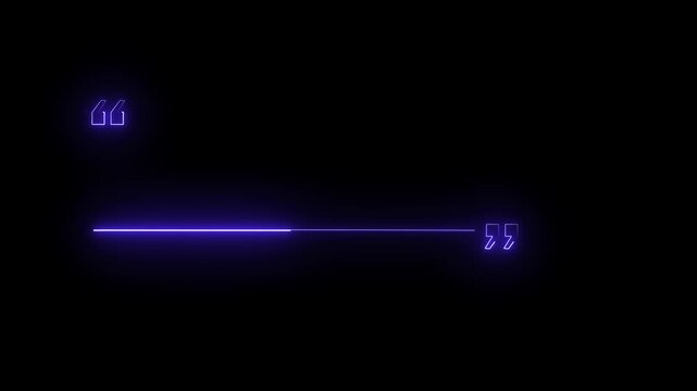 smooth neon glow effect of commas with leftward line from bottom.
