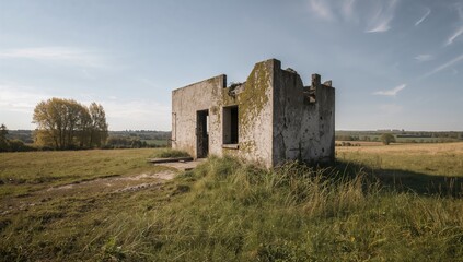 Abandoned concrete structure from World War II, erosion risk