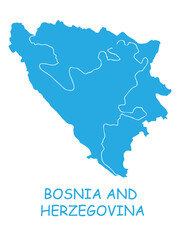 Bosnia Herzegovina Map Outline