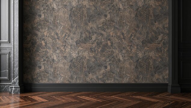 Wall wallpaper featuring a textured dark grey marble design, suitable for editorial header background