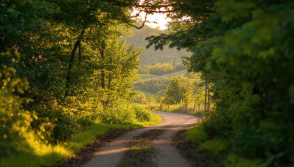 Fototapeta premium Pathway through the forest, erosion risk