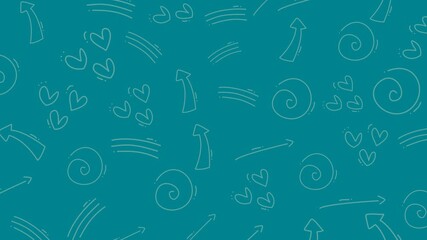 Teal and white design with arrows, hearts, and swirls ideal for graphics, social media posts, wedding invitations, and event flyers.